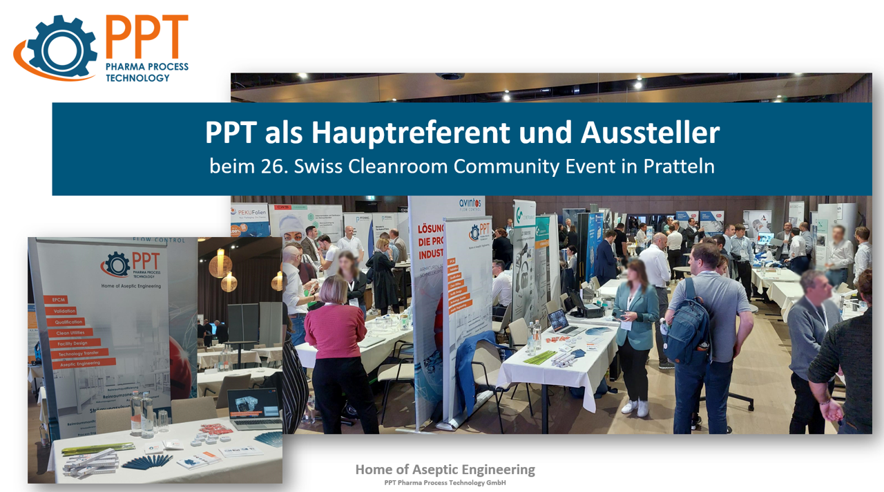PPT als Hauptreferent und Aussteller beim 26. Swiss Cleanroom Community Event in Pratteln